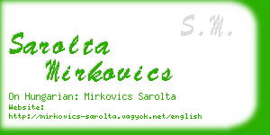 sarolta mirkovics business card